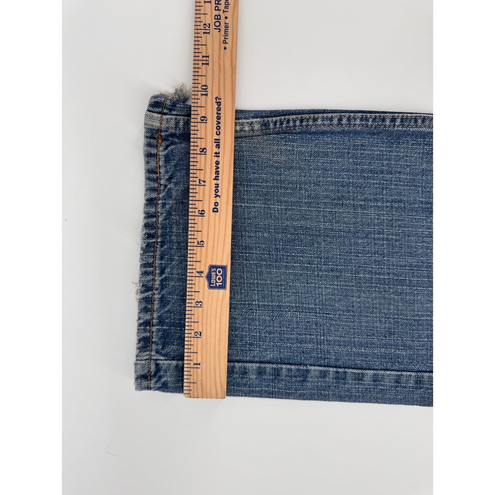 Vintage Levi's 559 Relaxed Straight Jeans Mens Size 36x34 Blue Hem Distressed - Picture 14 of 16